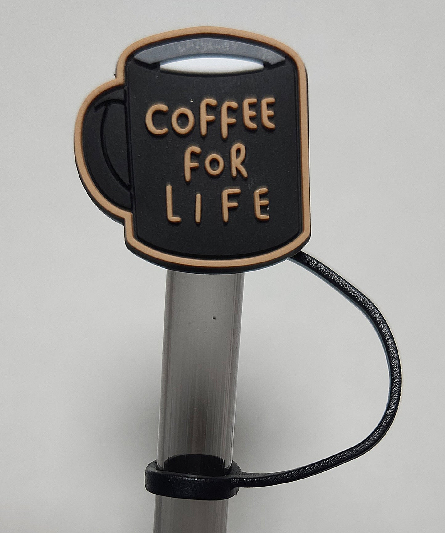 "Coffee for life" Straw Topper