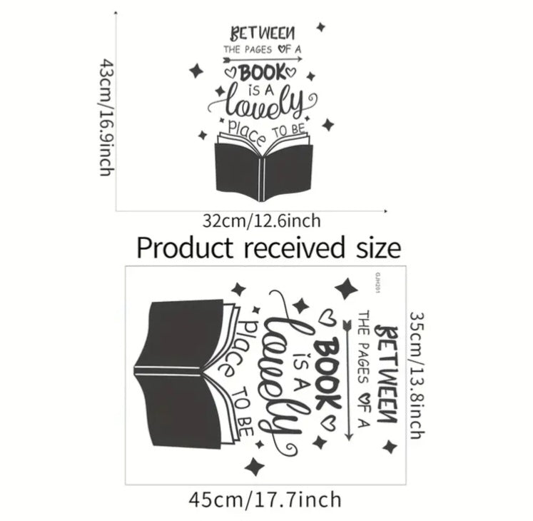 "Between the pages of a book..." Wall Decal