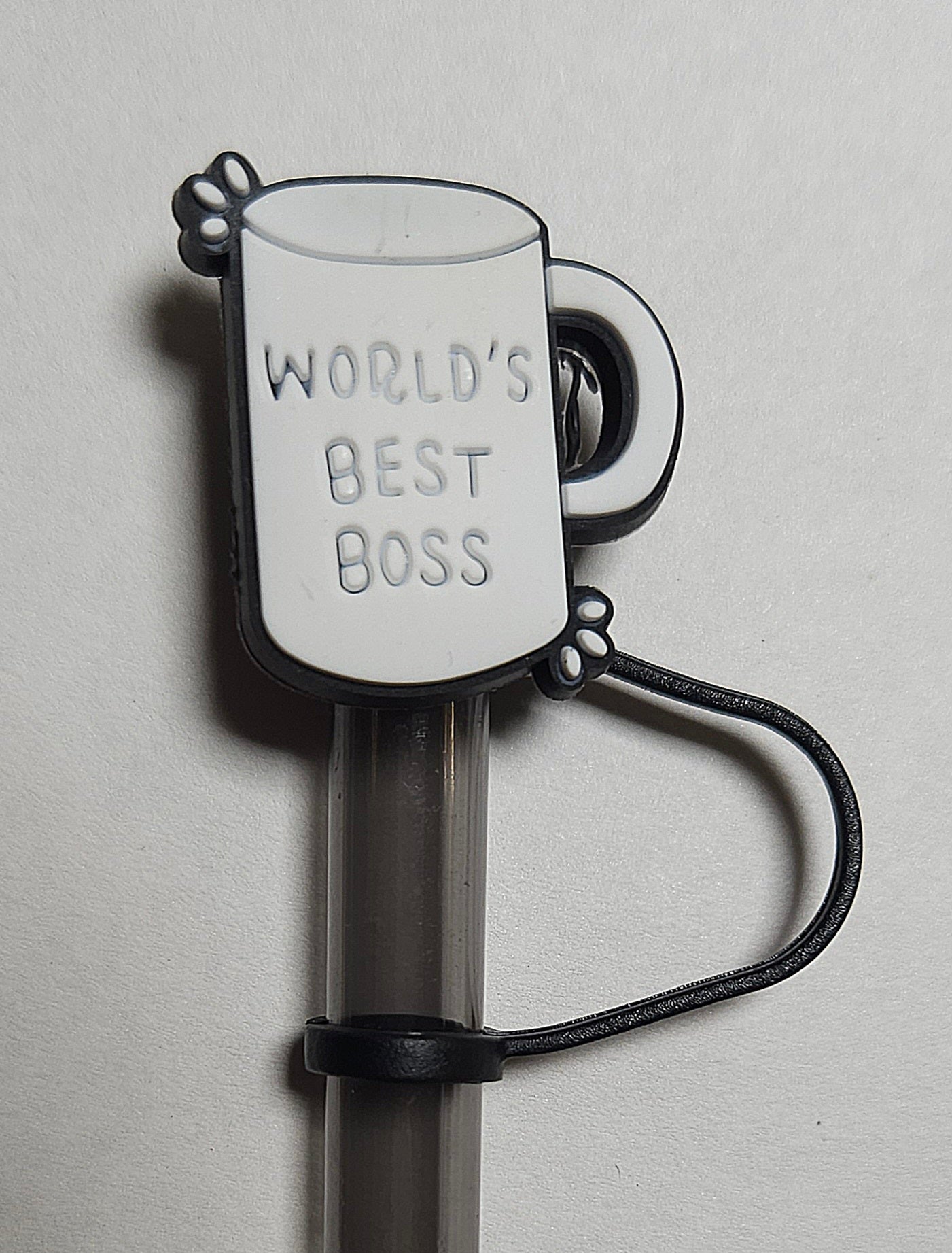 "World's best boss" Straw Topper