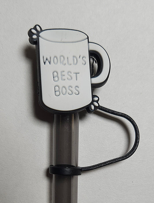 "World's best boss" Straw Topper