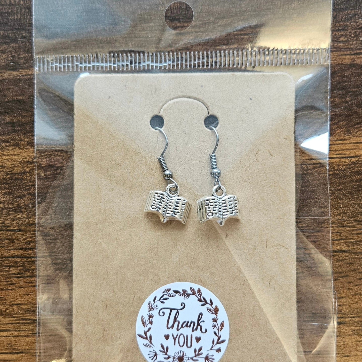 Open Book Earrings