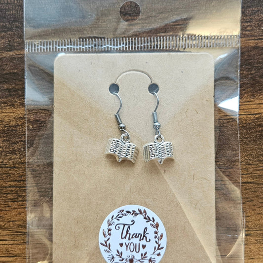 Open Book Earrings
