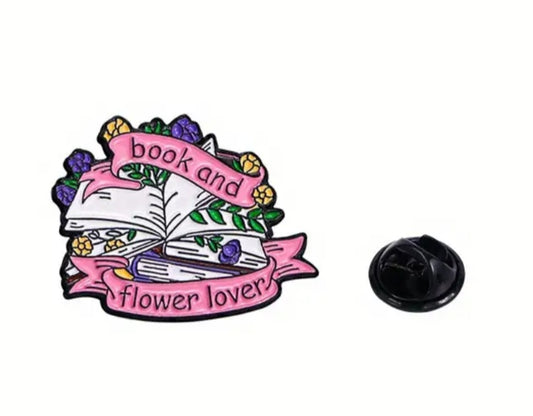"Book and flower lover" Pin