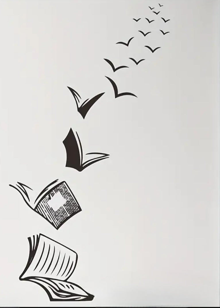Books to Birds Wall Decal