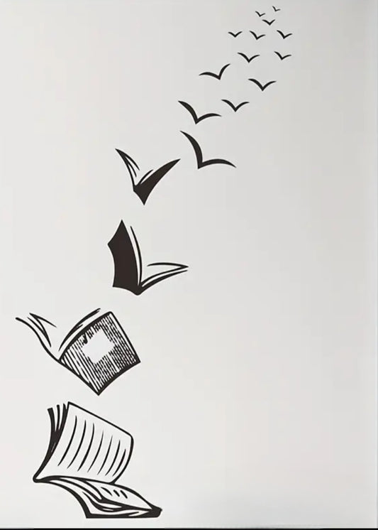 Books to Birds Wall Decal