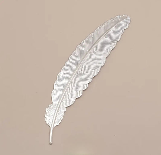 Feather Bookmark - Silver