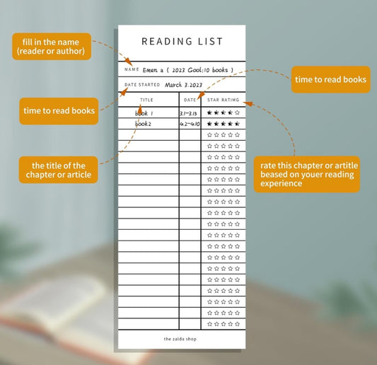 Book Tracker Bookmark