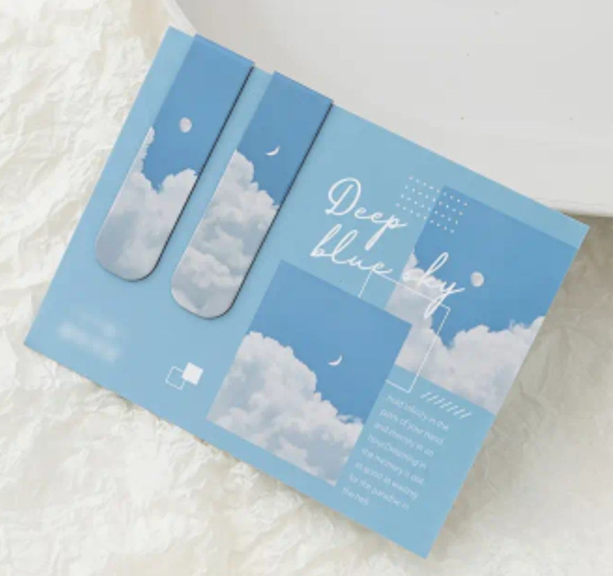 "Deep Blue Sky" Magnetic Bookmarks