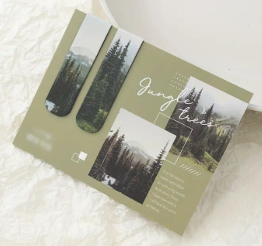 "Jungle Trees" Magnetic Bookmarks